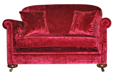 Small 1920s style velvet sofa